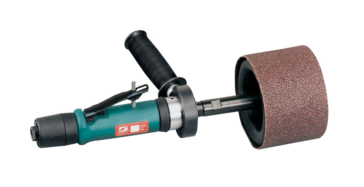Dynastraight Finishing Tool: .7 hp, Straight-Line, 3,400 RPM, Rear Exhaust, 5/8" (16 mm) Dia. Arbor - Straight Finishing Tools